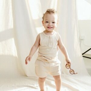 Goumi Kids Shorts‎ Beige Toddler Baby Summer Soft Shorts Size 5T NWT